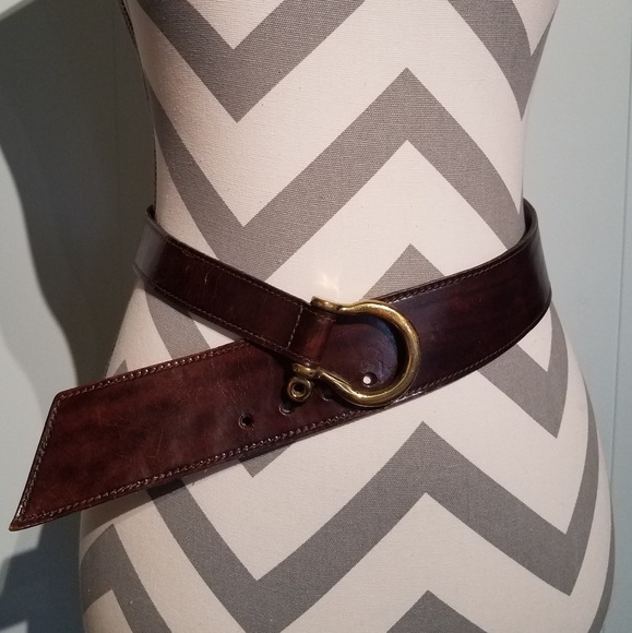 Vintage Horsebit Leather Belt made in USA Sm